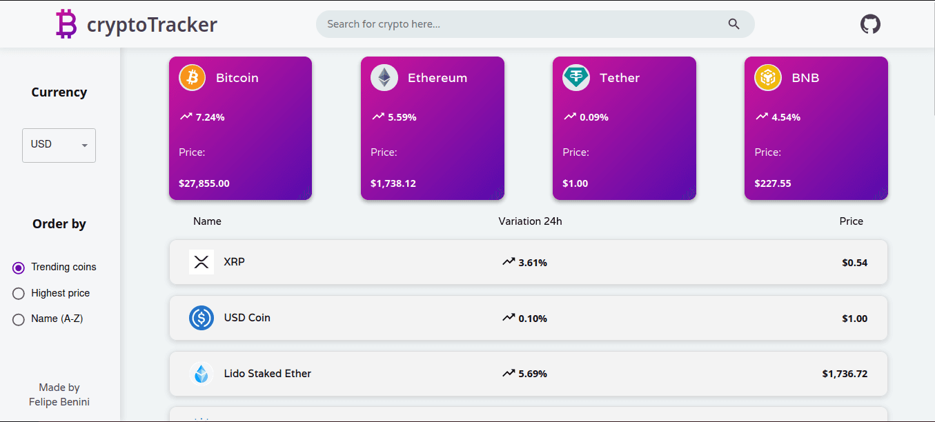 cryptoTracker